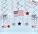 Moon Boat 36 Ct Fourth of July Patriotic Decorations Hanging Swirl - 4th of July American Flag/Stars Red White Blue Party Supplies primary