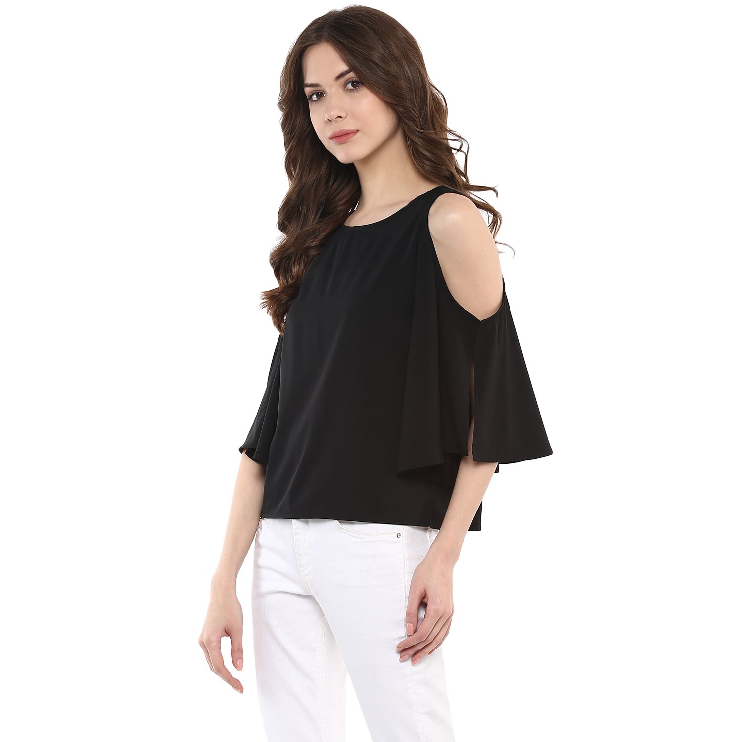harpa women's polyester cold shoulder top