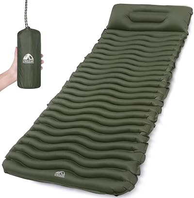 Unigear Ultralight Inflatable Sleeping Pad 188x66x6 cm Backpacking Mat