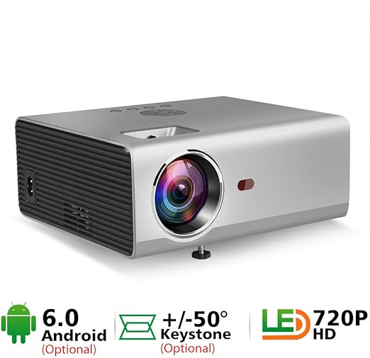 FAY Mini proyector portátil, 1280 X 720P LED WiFi Multimedia Home ...