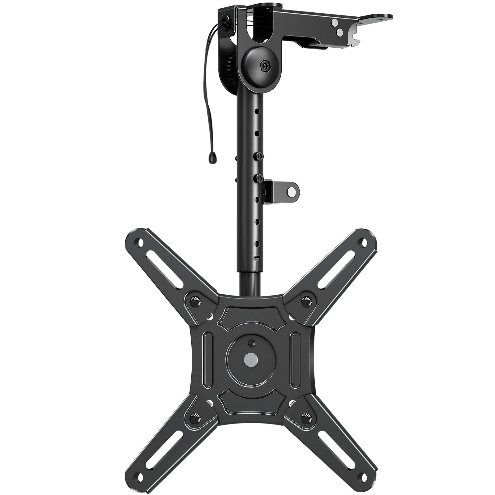 ELIVED Flip Down Ceiling TV Mount Fits 14-42 Inch LCD TV/Monitor Screens up to 10KG, Height Adjustable Full Motion TV Bracket for Flat/Pitched Roof/Cabinet, Max VESA 200x200mm, EV3030