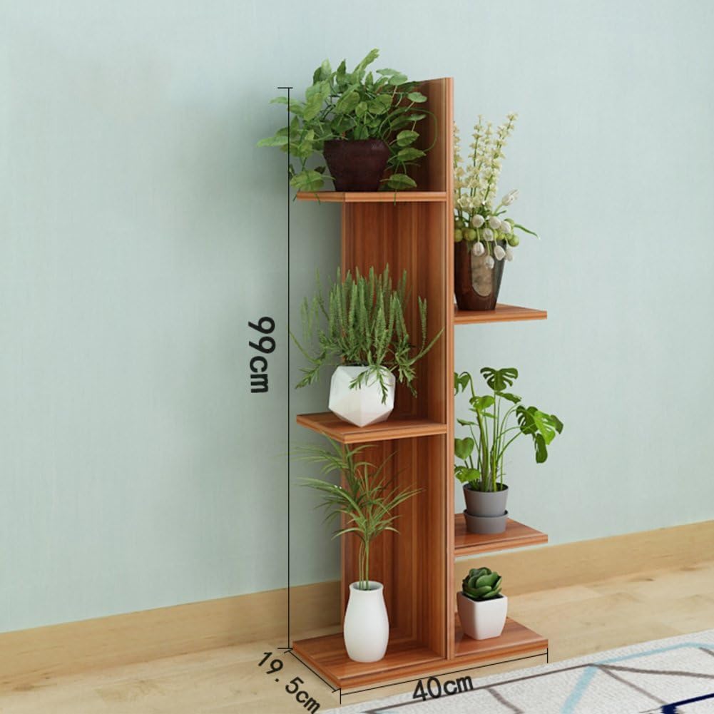 Flower stand Plant stand Plant flower pot rack Display shelf Shelf holds Wood plant stand Simple Modern Balcony Living room Desk Mini-D