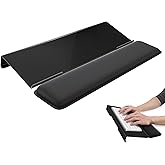 Laborio Computer Keyboard Wrist Rest Stand for Desktop, Keyboard Holder for Easy Typing with Wrist Pad for Office Desk, Home, School (Black)