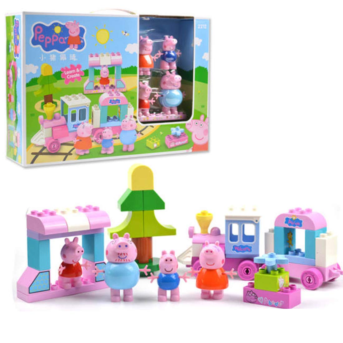 peppa pig lego train