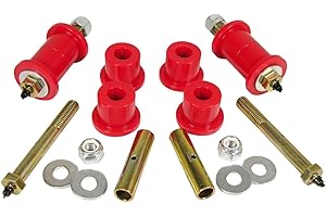 Prothane 87-96 Body Mount Front & Rear Main Spring Eye Bushings - Red