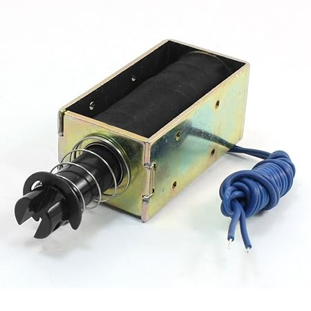 sourcing map DC 24V 0,93A Öffnen Hubmagnet Elektromagneten 15mm Schlaganfall 500g Hubkraft DE de