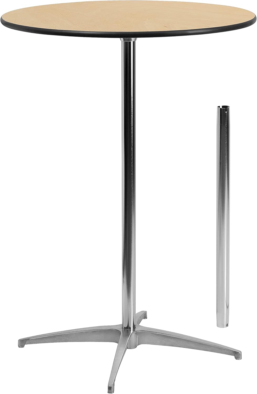 Flash Furniture 30'' Round Wood Cocktail Table with 30'' and 42'' Columns: Furniture & Decor