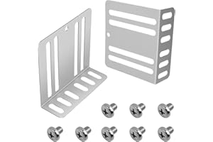 YGDMD 2PCS Car Double DIN Installation Kit with Screws,Car Double DIN Kit Mounting Brackets for Audio Fixing,Professional Automotive Tools Radio Mounting Kits Metal Bracket for Cars Audio