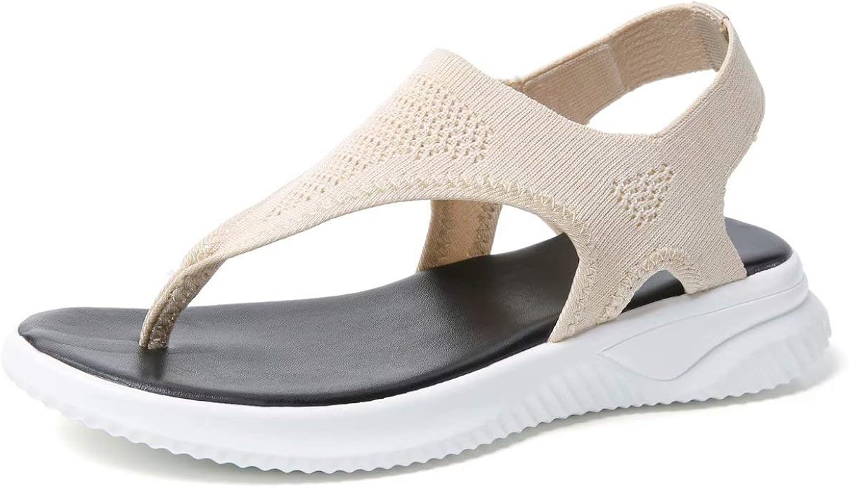 knit flat heel sandals