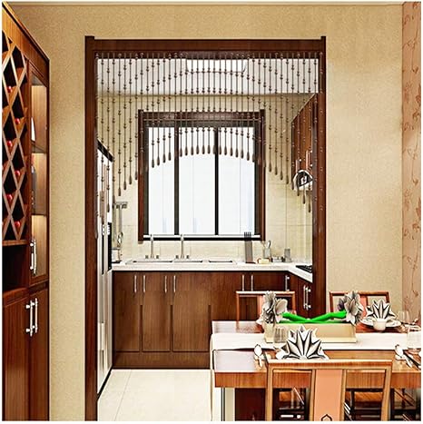 Amazon Gdming 木 ビーズカーテン にとって 戸口 クローゼット アーク ドア カーテン ウィンドウパネル 部屋の仕切り 壁飾り リビングルーム レストラン キッチン 22サイズ Color A Size 31 Strands 1x1cm カーテン オンライン通販