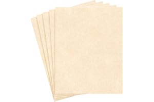 S SUPERFINE PRINTING Natural Imitation Parchment Paper – Great for Writing, Certificates, Menus, Brochures and Wedding Invitations | Premium Quality 24Lb Paper | 8.5 x 11” Letter Size | 50 Sheets per Pack
