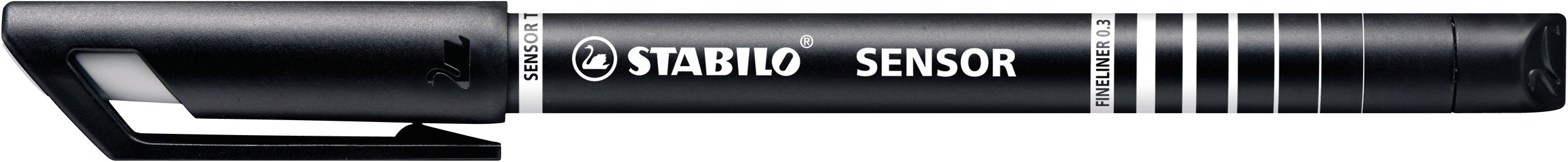 STABILO Sensor F Fineliner with Spring-Loaded Tip Fine Single Pen Black