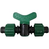 Irritec 1/2" Easy Loc Coupler with Valve (Pack of 5)