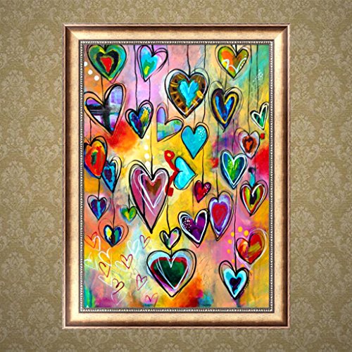 image for Feamos 5D Diamond Painting Embroidery Kit Abstract Hearts Stitch Craft
