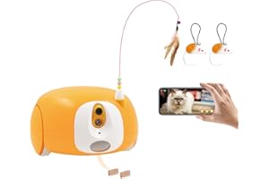 PUMPKII Pet Camera Treat Dispenser, Automatic Cat Feeders with Camera, Automatic Pet Feeder for Cats and Small Dogs with Night Vision Two Way Audio and Video (Support 2.4GHz Wi-Fi only, No Suscription Fee)