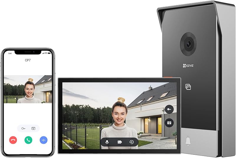 2K Interphone Video, Visiophone Filaire WiFi 2.4/5Ghz CP7