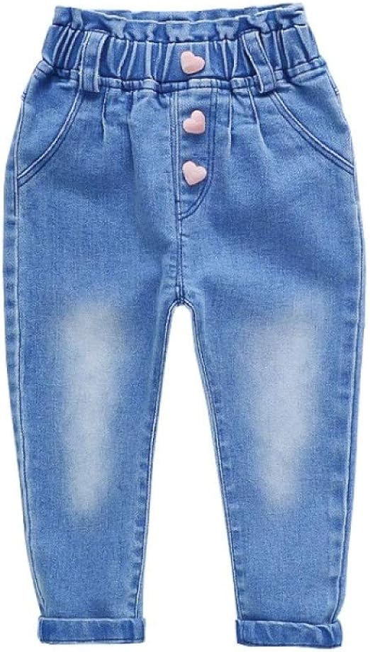 NOBRAND Baby Girl Jeans Heart Toddler Girl Jeans Casual Jeans Girls