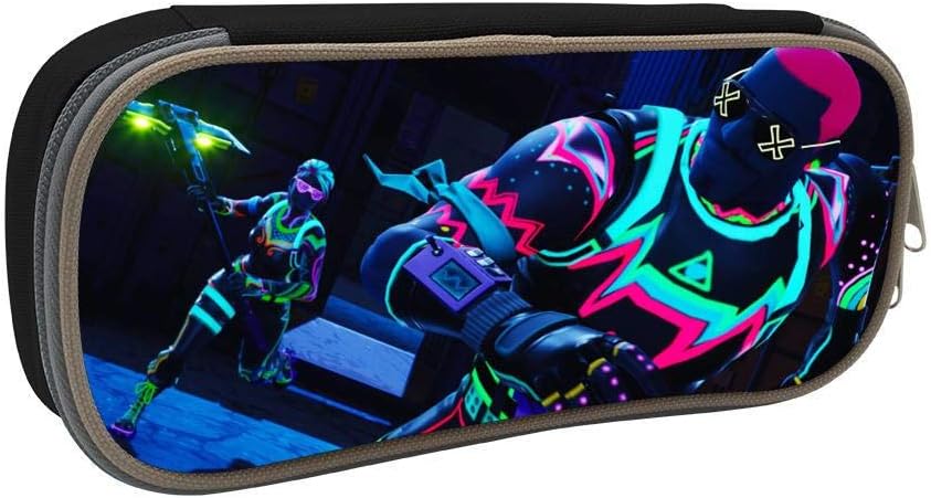 Pencil Case Fortn,ITE Neon Skins Big Capacity Pen Box Organizer