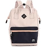 himawari Travel Backpack with USB Charging Port 15.6 Inch Doctor Work Bag for Women&Men(9003-Grey pink04#)