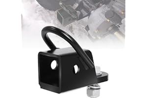 Bolt-On ATV, UTV, Trailer Hitch Receiver Adapter for 2 inch Receivers Hitch Tube, with Welded D-Ring for Towing