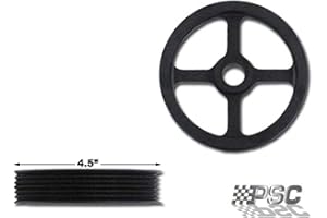 PSC MOTORSPORTS PSC Motor Sports PP2401 Serpentine Power Steering Pump Pulley 4.5 in. Diameter 0.9375 Offset Serpentine Power Steering Pump Pulley