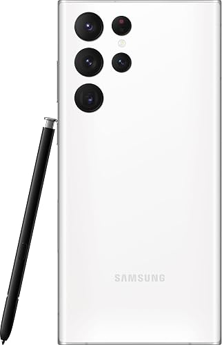 Samsung Galaxy S22 Ultra 5G, US Version, 256GB, Phantom White