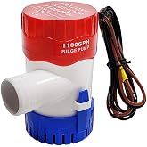 Submersible Boat Bilge Water Pump 12v 1100gph Non-Automatic Marine Electric Bilge Pump for Ponds, Pools, Spas Silent, Boat Caravan RV Submersible