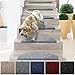 casa pura Stair Treads | Non-Slip Indoor Stair Protectors | Set of 15 Modern Step Mats for Hard Floor Staircase | Gray - 10