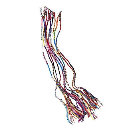 9x Modisch Garn Gewinde Freundschaft geflochtene Armband Hippie Bunte Farbe