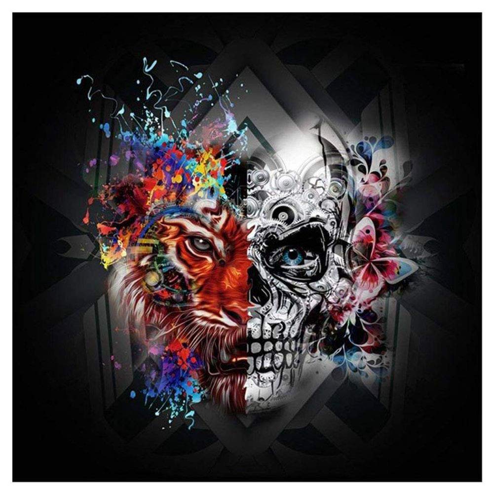 ABEUTY 5D Diamond Painting DIY Full Drill Rhinestones, Two Sides Skull, Paint with Diamonds Crystal Diamond Art Kits (Skull)