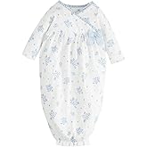 Mud Pie Children's White Ditsy Floral Gown; 0-3M
