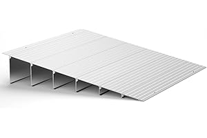 DWALE Door Threshold Ramp 6" Rise Door Ramp Aluminum Entry Ramp or Doorways Rated 800 lbs Load Capacity forWheelchair Scooters Power Chairs Walkers