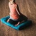 Gaiam Zafu Yoga Meditation Cushion - Ergonomic Buckwheat Hull Floor Pillow for Posture Support, Tailored Comfort with Adjustable Filling, Carry Handle, Versatile for Pilates and Relaxation - Black
