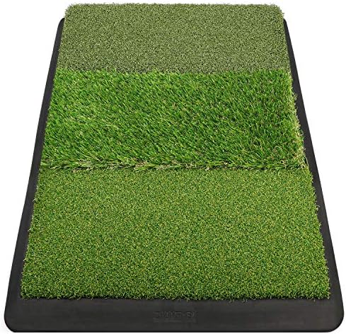 CHAMPKEY PRO Tri-Turf Golf Hitting Mat (Do Not Include Balls)| Heavy Duty Rubber Base Practice Mat Ideal for Indoor and Outdoor Practice CHAMPKEY PRO Tri-Turf Golf Hitting Mat (Do Not Include Balls)| Heavy Duty Rubber Base Practice Mat Ideal for Indoor and Outdoor Practice