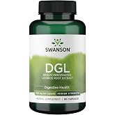 Swanson High Potency DGL (Licorice) 750 mg, 90 Capsules | Herbal Supplement Promoting Digestive Health and GI Tract Support, Natural Stomach Soother Made with Licorice Root Extract