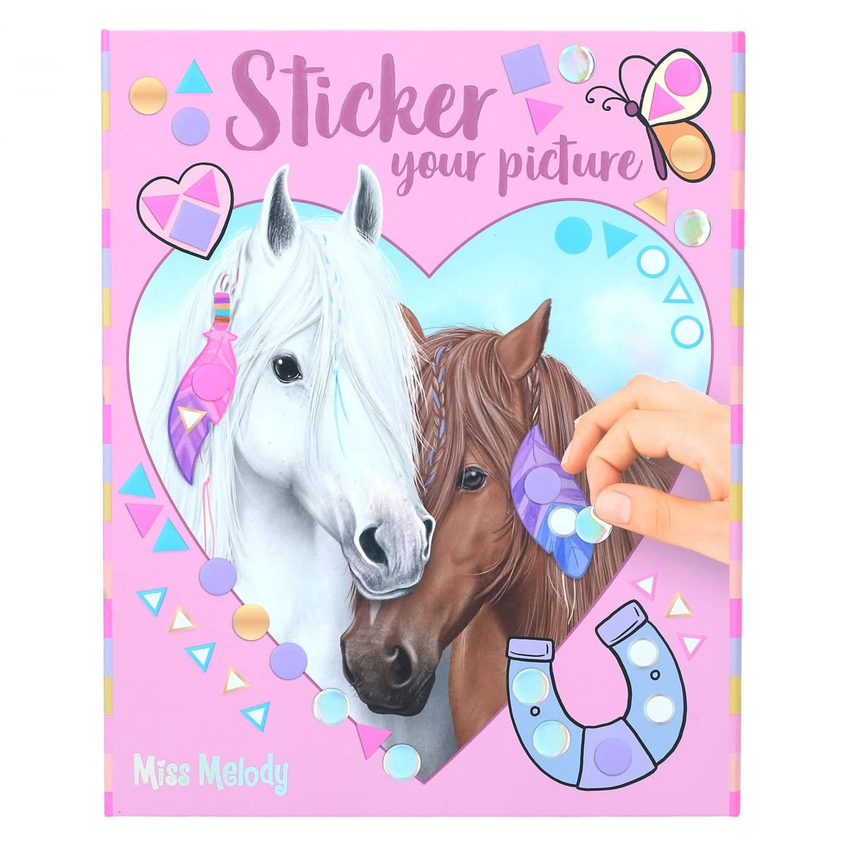 Depesche 12068 Miss Melody Sticker Your Picture Sticker Book with 25 Pages Full of Horse Motifs to Complement Includes 10 Sticker Sheets