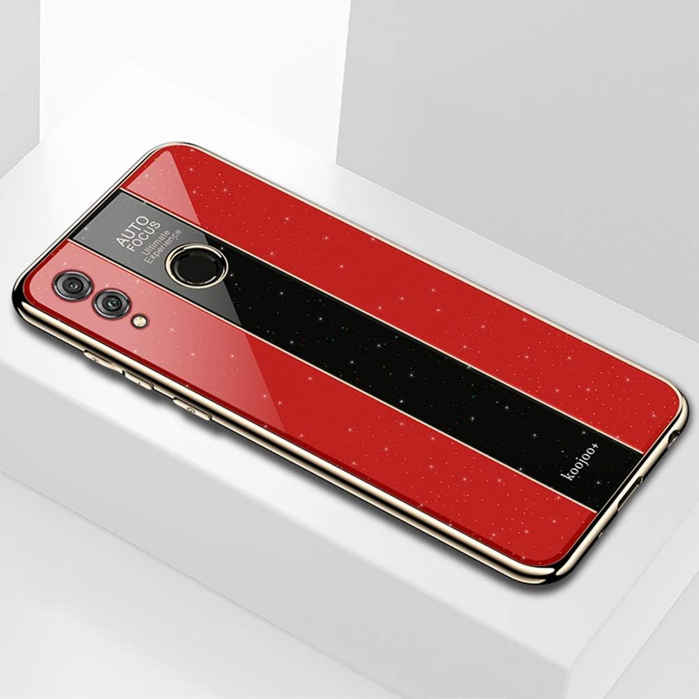 Case for Honor 8X Max, GUANHAO Light Thin Soft TPU Bumper Acrylic Back Glitter Shock Absorbing Fashionable Simple Anti-Slip Protective Case for Huawei Honor 8X Max 7.12" (Red)