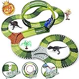 Dinosaur Toys Race Tracks for Kids, 360° Route Race Car Flexible Track Set, Children's DIY Variety Assembly Flexible Tracks, Perfect Birthday Toys for 3 4 5 6 Years Old Kids Boys and Girls(168Pcs)