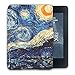 Kandouren Case Cover for Kindle Paperwhite - Van gogh Starry Night ,Light Slim Leather Cover with Autowake(Fit 6 inch Amazon Kindle Paperwhite 2013 2015 2016),blue color book