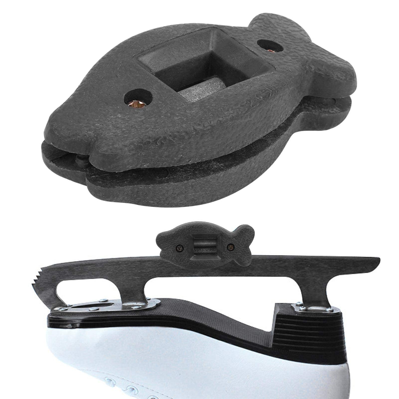 Alomejor Ice Skates Blade Sharpener Manual Player Ice Skate Blade Sharpener for Blades Maintenance Tool(black)