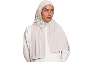 VOILE CHIC Ribbed Jersey Hijab Scarf for Women - Head Scarf for Women