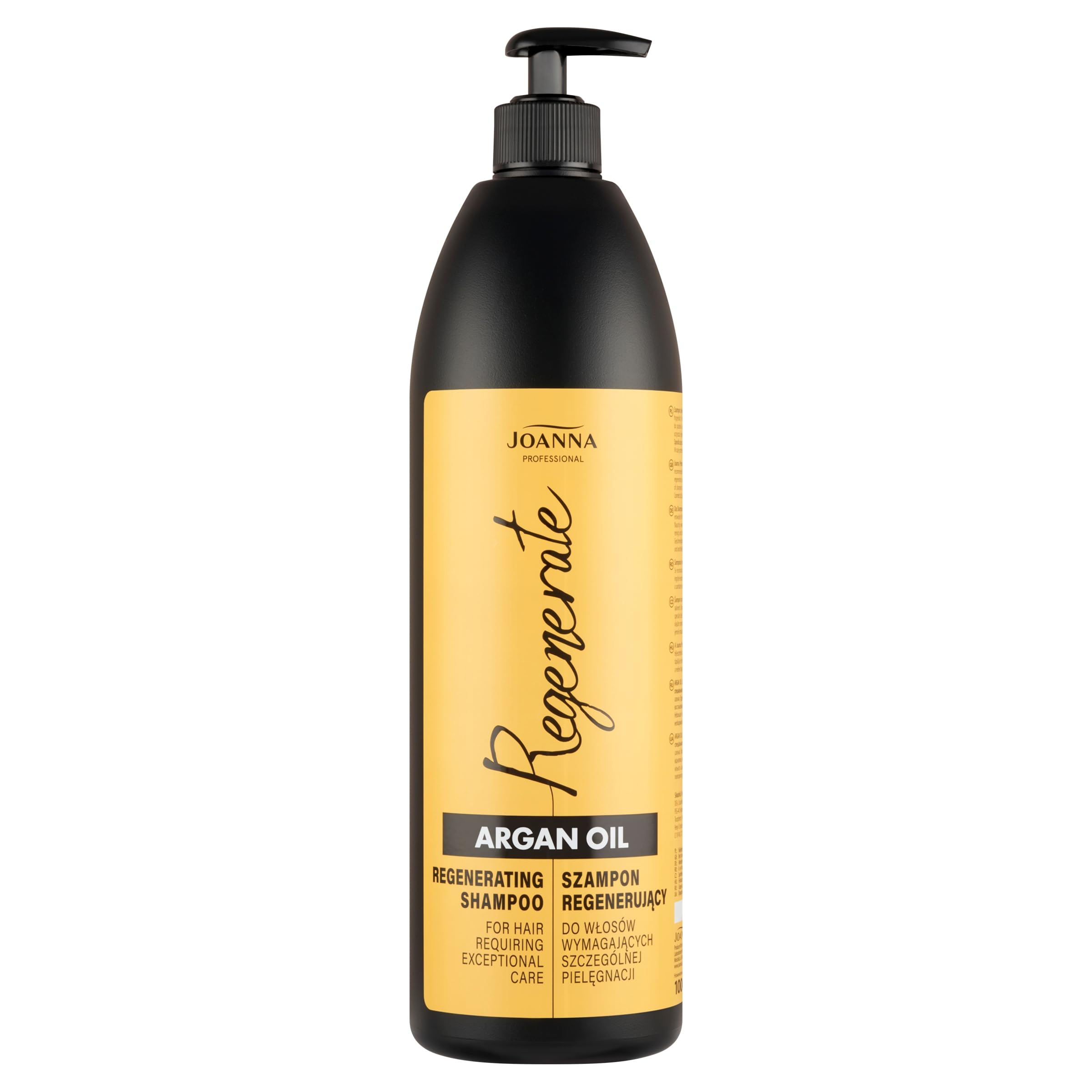 Joanna Professional Argan Oil Shampoo – Argan Oil Hair Shampoo for Exceptional Care – Natural Ingredients – Truly Professional Argan Oil Shampoo for Hair Growth Therapy - 1000 ml