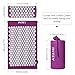 INTEY Acupressure Mat Massage Acupuncture Mat and Pillow Set Ideal for Neck, Back and Shoulder Pain Remedy and Stress Relief with Spike Points and Portable Bag (Purple)