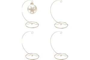 HOHIYA Christmas Ornament Display Stand Holder for Glass Terrarium Air Plant HalloweenTwist Wire 4Pcs 9.5 Inch Gold