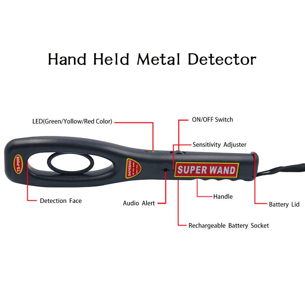 Amazon.com: Detector de metales de mano de SAFEBAO ...