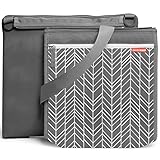 Skip Hop Central Park Outdoor Blanket & Cooler Bag, Grey Feather