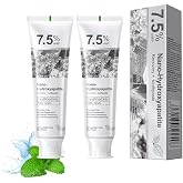 7.5% Hydroxyapatite Toothpaste, 7.5% Nano Hydroxyapatite Toothpaste for Advanced Enamel Care, Appropriate for Sensitive Teeth, Gentle and Effective Formula, Fresh Mint, 2 Pack