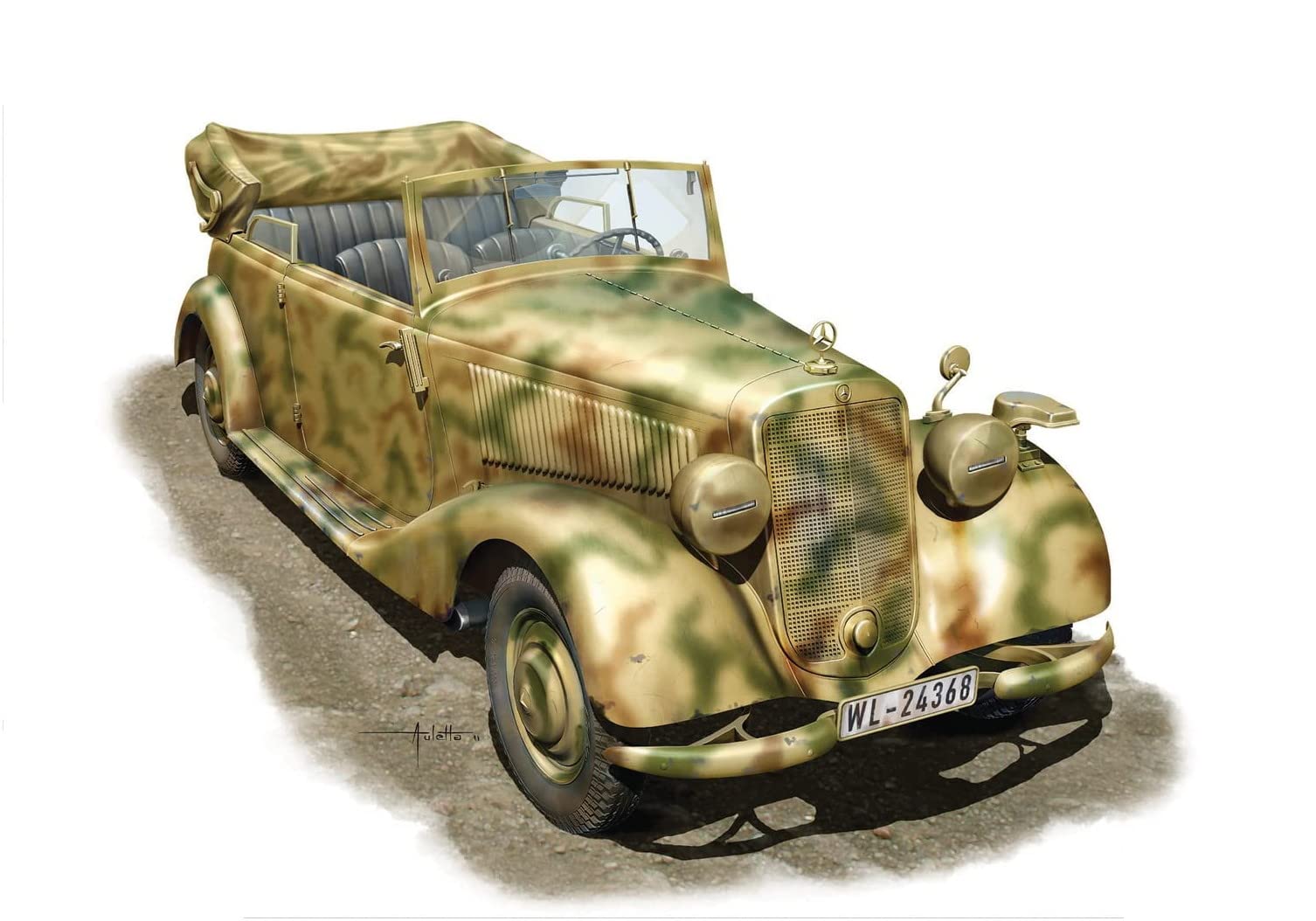 Miniart 1:35 Scale German Staff Car 170V Cabrio Plastic Model Kit
