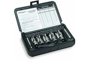 Hougen 12001 12,000 Series Annular Cutter Kit 9/16, 11/16, 13/16, 15/16, 1-1/16" 1-Inch Depth of Cut 3/4-Inch Weldon Shank For Magnetic Drills
