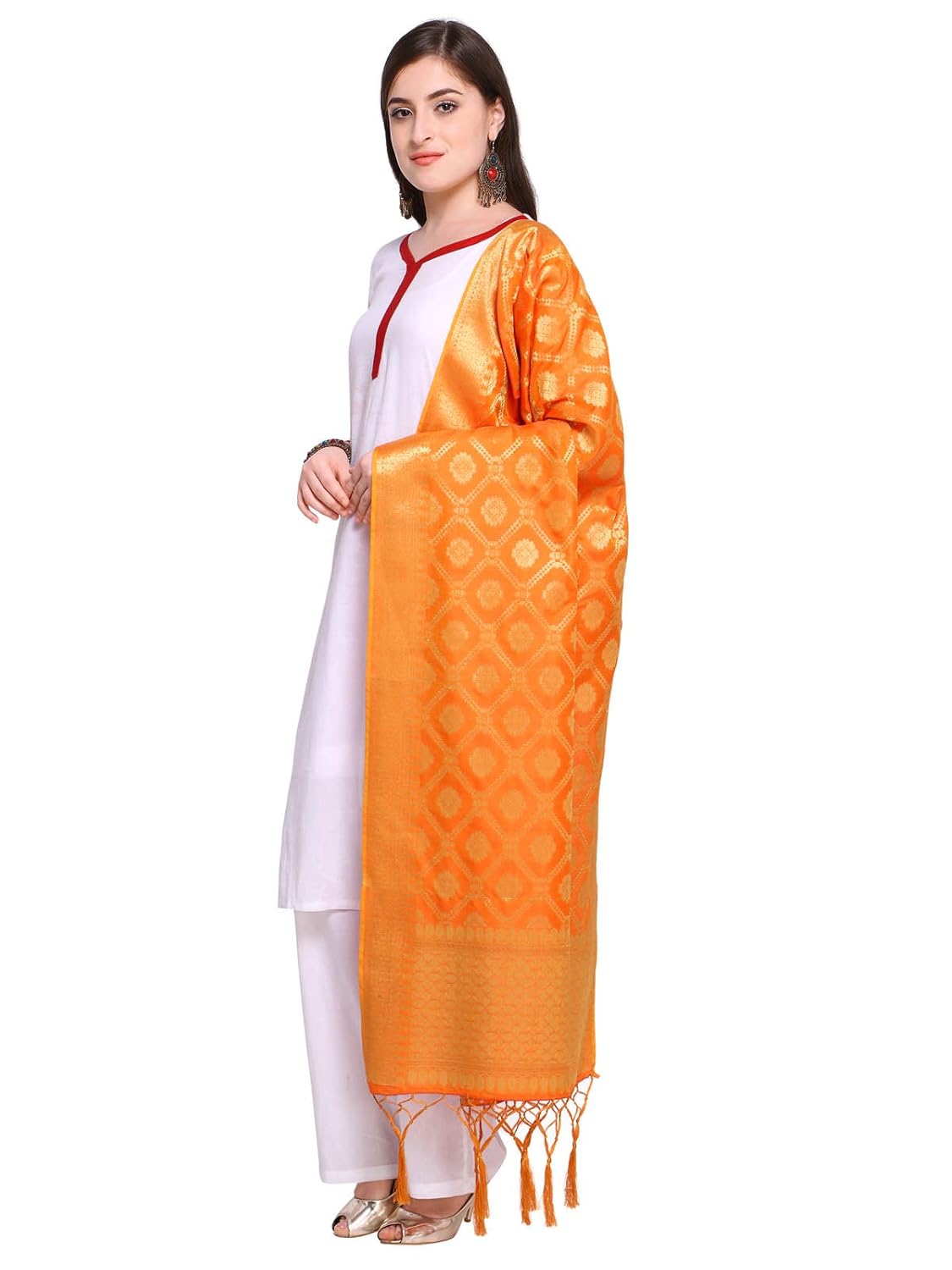 kanchnar women's banarasi silk dupatta